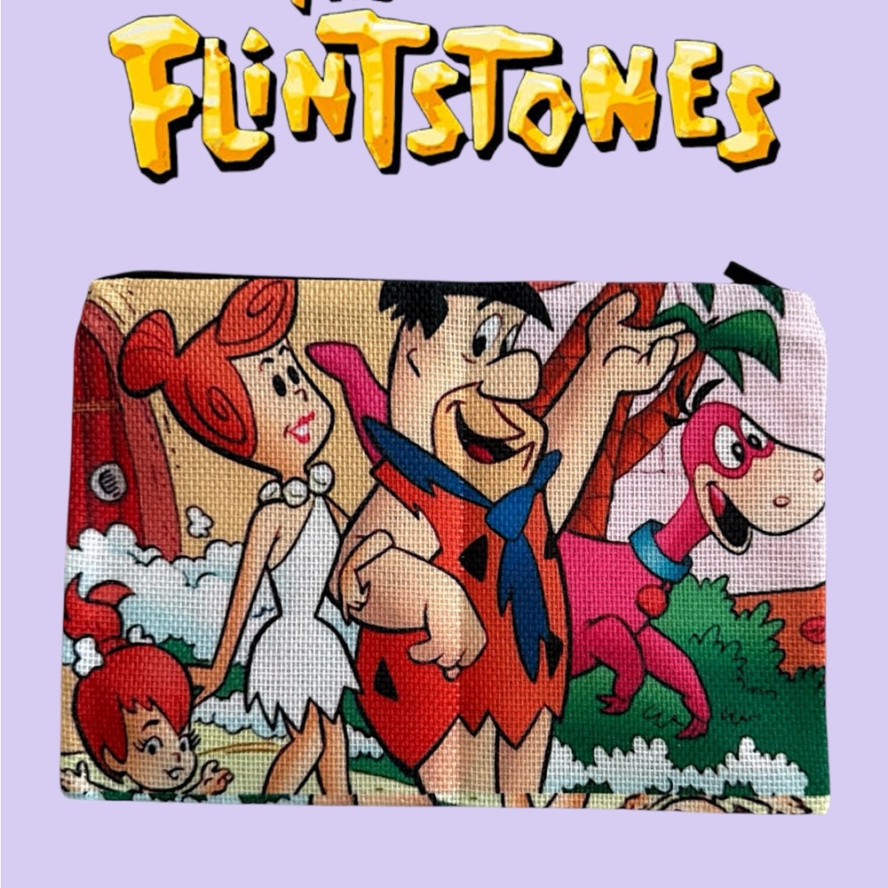 Flintstone Makeup Bag/Iphone Chargers and Cables Pouch NIP